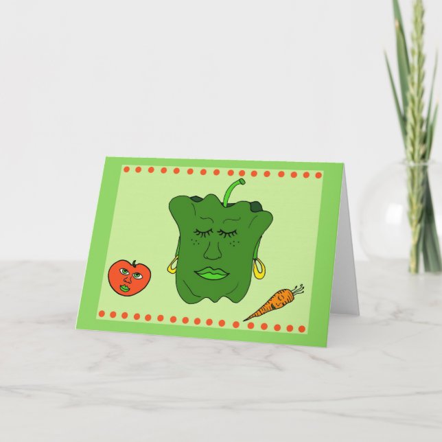 Cartão Pepper and Friends Card (Frente)