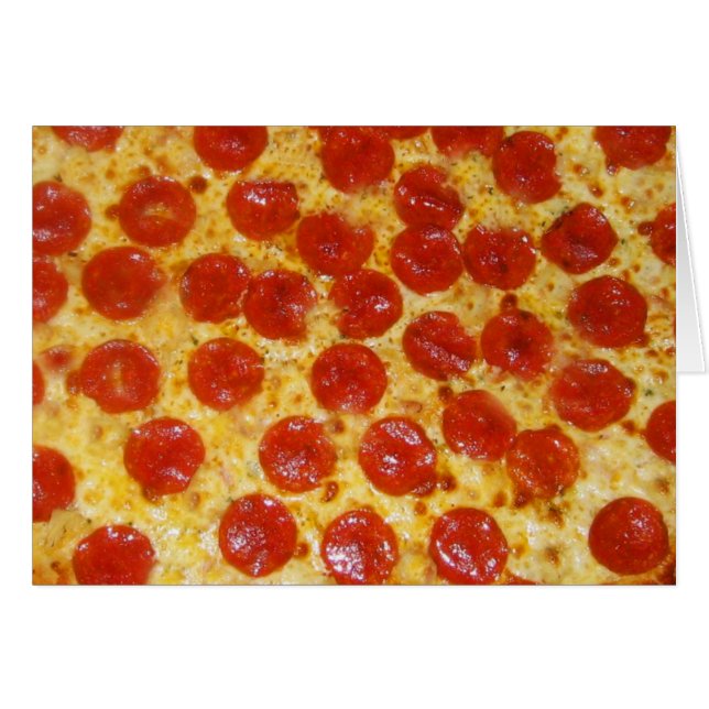 Cartão Pepperoni Pizza (Frente Horizontal)