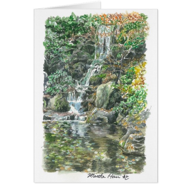 Cartão Pequena cascata (Frente)