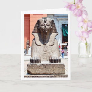 Cartão Pequena esfinge fora do Museu do Cairo, Egito