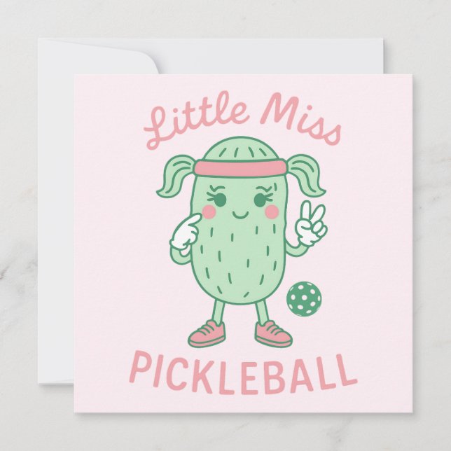Cartão Pequena Miss Pickleball (Frente)