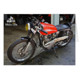 Cartão Pequena moto vermelha, por Moto Life