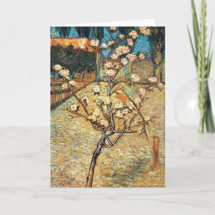 Cartão Pequena pereira em flor por Vincent van Gogh