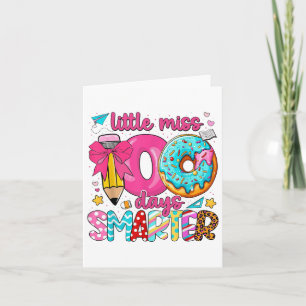 Cartão Pequena Senhorita 100 Dias Mais Inteligente 100º D