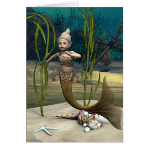 Cartão Pequena Sereia Bonita