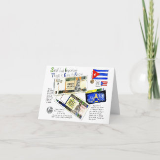 Cartão Pequenas mas importantes coisas em Cuba para saber