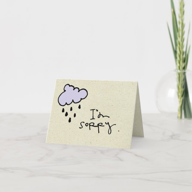 Cartão pequenas vagabundas Sinto muito (Frente)