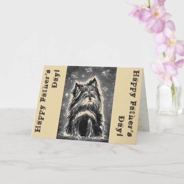 Cartão Pequeno Cachorro em azul (Orquídea)