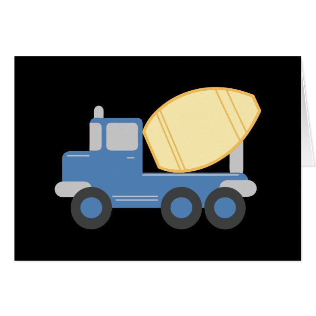 Cartão Pequeno Caminhão de Cimento (Frente Horizontal)