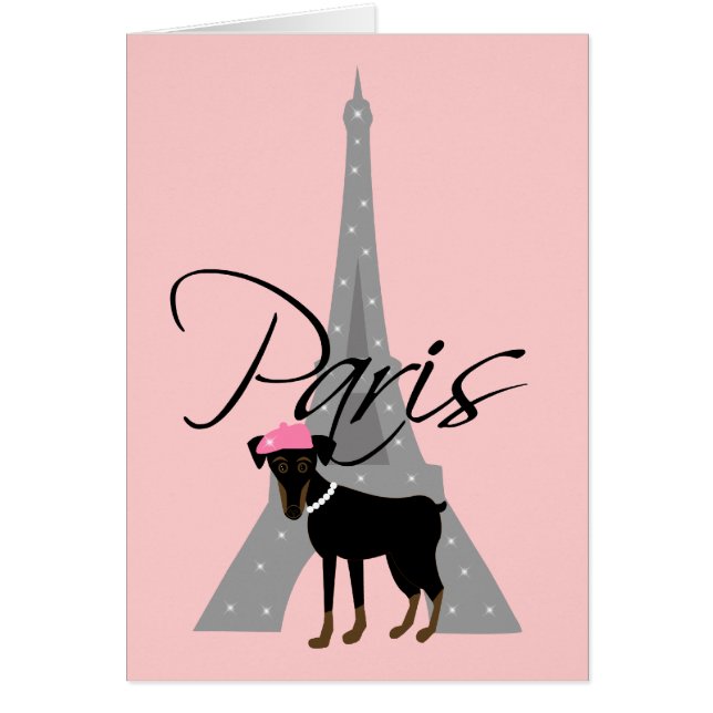 Cartão Pequeno chien à Paris do Le (Frente)
