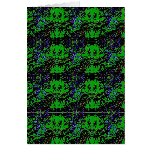 Cartão Pequeno demônio verde (Frente)