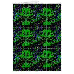 Cartão Pequeno demônio verde