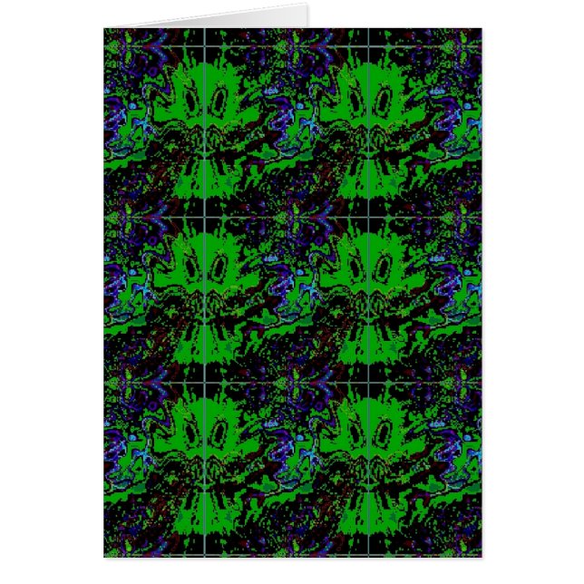 Cartão Pequeno demônio verde (Frente)