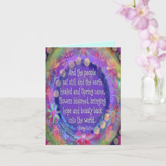 Cartão Pequeno "e as Pessoas paradas" (Orquídea)