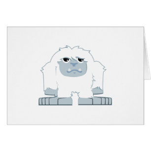 Cartão Pequeno e bonito Yeti