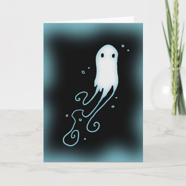 Cartão Pequeno Fantasma com Sujeiras (Frente)