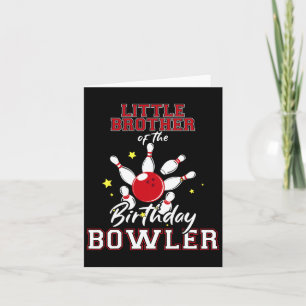 Cartão Pequeno Irmão Da Boliche De Aniversário Do Bowler