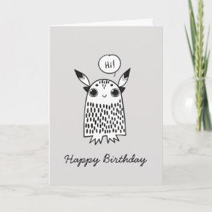 Cartão Pequeno monstro bonito