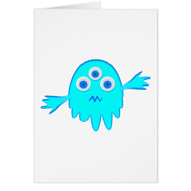 Cartão Pequeno Monstro Radioativo (Frente)