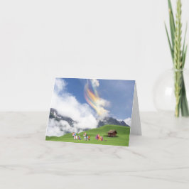 Cartão Pequeno Pôneo e Unicórnios