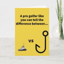 Cartão Pequeno Tug vs Grande Golfe