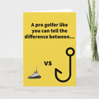 Cartão Pequeno Tug vs Grande Golfe