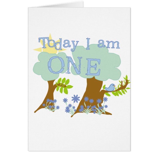 Cartão Pequenos Camisetas e presentes de primeiro anivers (Frente)