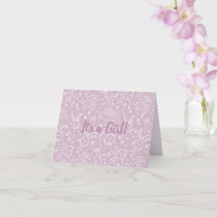 Cartão Pequenos Corações e Bunnies - padrão transparente.