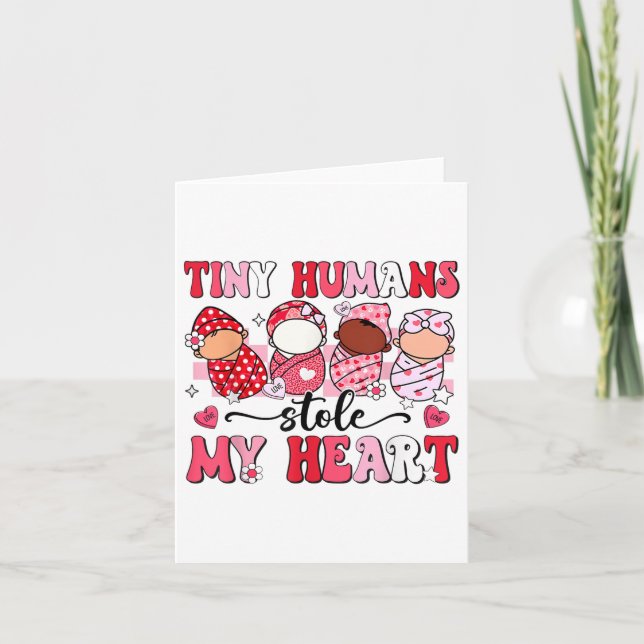 Cartão Pequenos Humanos Roubaram Meu Coração Presentes de (Frente)