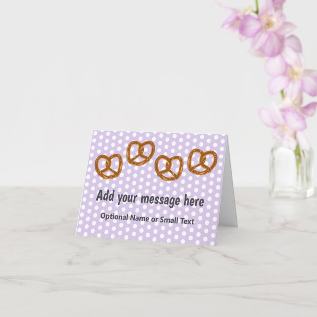 Cartão Pequenos Snacks de Salta de Pretzel - Dotados - se (Orquídea)