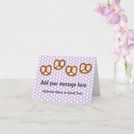 Cartão Pequenos Snacks de Salta de Pretzel - Dotados - se