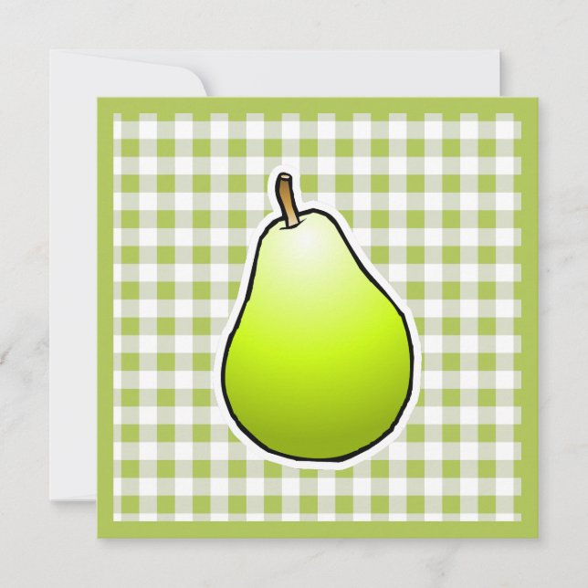 Cartão Pera Verde para Dia de as mães (Frente)