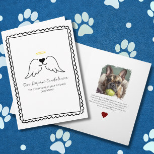 Cartão Perda de Animal de Estimação Simpatia Asas de Anjo