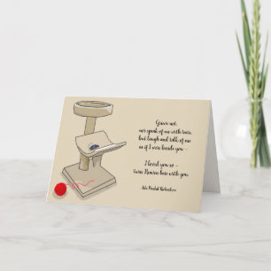 Cartão Perda de Pet Cat Richardson Citação Simpatia Perso