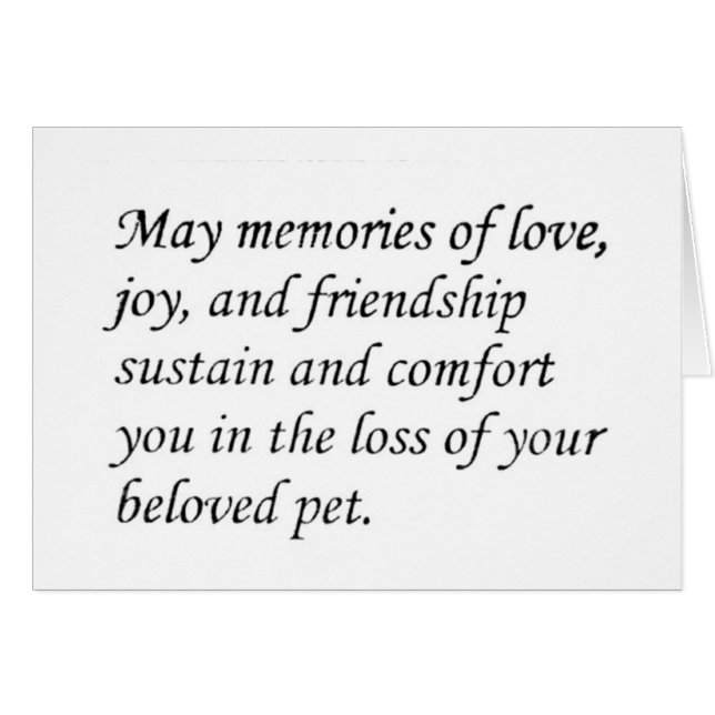 CARTÃO **PERDA DE SUAS MEMÓRIAS DE PET** PARA O CHERISMO (Frente Horizontal)