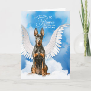 Cartão Perda de um Doberman Pinscher Dog Pet Sympathpathy