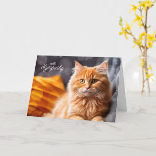 Cartão Perda de um Gato Laranja Tabby Pet Simpático