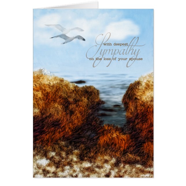 Cartão Perda de um Voo Costeiro de Simpatia Cônjuge (Frente)