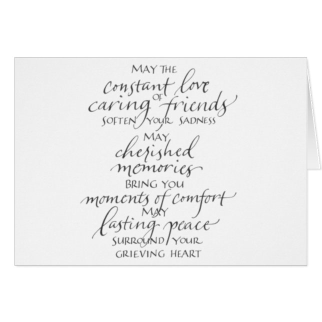 CARTÃO **PERDA DE UMA** MEMÓRIA AMADA PARA O CHERISH (Frente Horizontal)