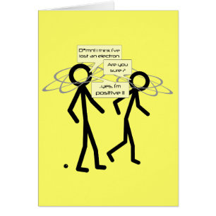 Cartão Perda de uma piada de eletrões - vazio notelet / p