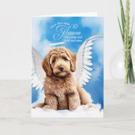 Cartão Perda de uma Simpatia Pet de Cão Labradoodle Amare