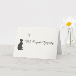 Cartão Perda Minimalista de Gato com Profunda Simpatia