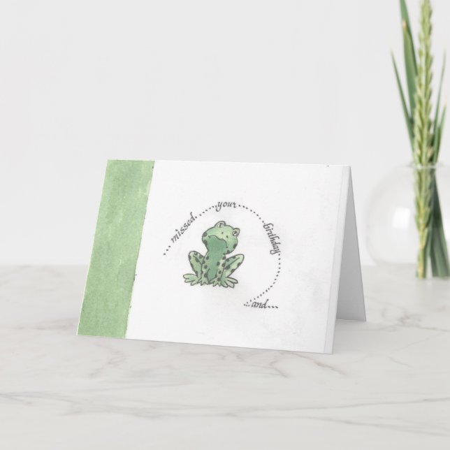 Cartão Perdi seu aviso de aniversário (Frente)