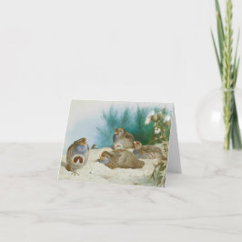 Cartão Perdiz inglesa com gordo e palitos, Art