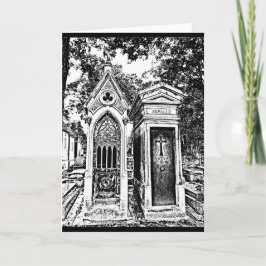 Cartão Pere Lachaise-P&B