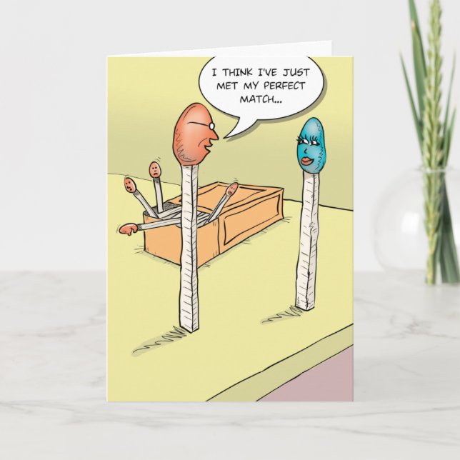 Cartão Perfect Match Funny Greeting Card (Frente)