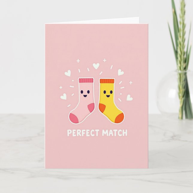 Cartão Perfect Match Socks Friend Card (Frente)