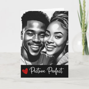 Cartão Perfeito de Imagem - Amor Preto (5"x7" dobr