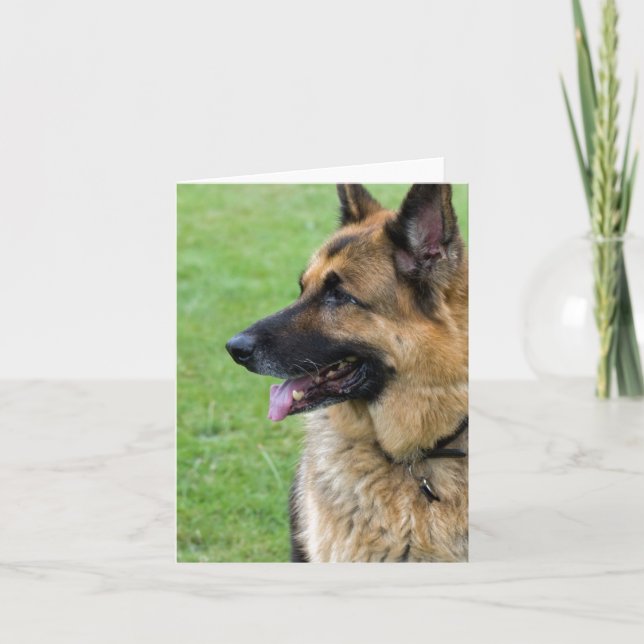 Cartão Perfil do german shepherd (Frente)