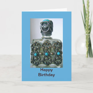 Cartão Perfume Bottle Happy Birthday Card
